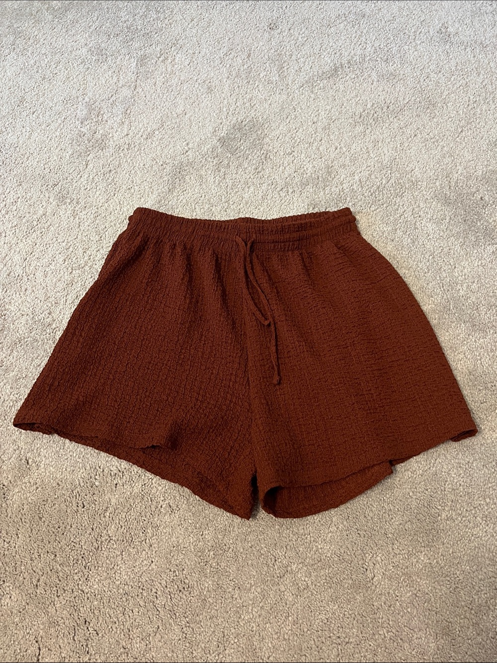 Divided Textured Pull-On Shorts